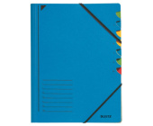 Tdic desky Leitz s gumikou, 7 pihrdkov, modr