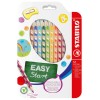 Trojhrann pastelky Stabilo Easy colors pro levky, 12 ks