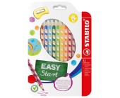 Trojhrann pastelky Stabilo Easy colors pro levky, 12 ks